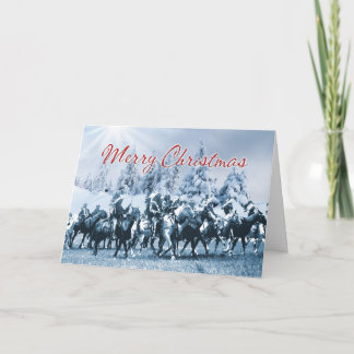 Carte de Noël de la scène d'hiver