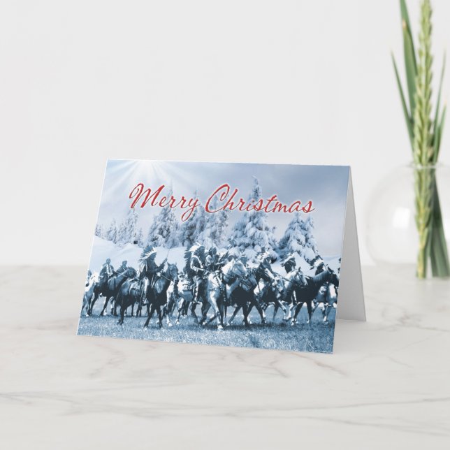 Carte de Noël de la scène d'hiver (Devant)