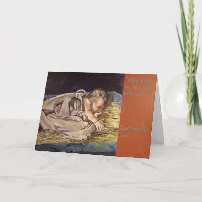 Carte de Noël "de la synchronisation de Dieu" (Devant)