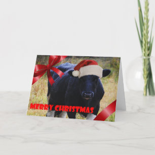 Carte de Noël de la vache noire