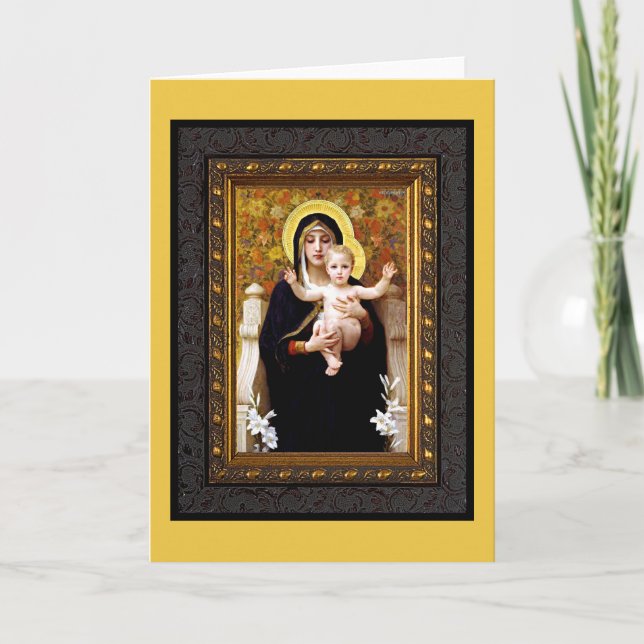 Carte de Noël de la Vierge à l'Enfant (Devant)