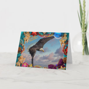 Carte de Noël de l'aigle chauve