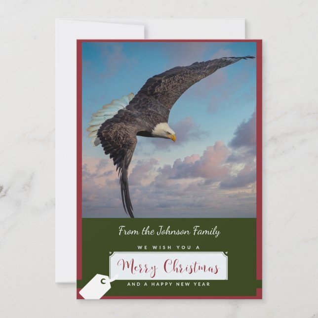 Carte de Noël de l'aigle chauve (Devant)