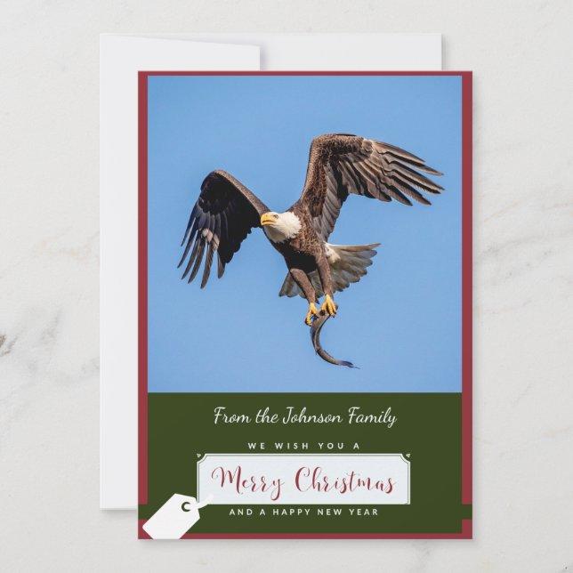 Carte de Noël de l'aigle chauve (Devant)