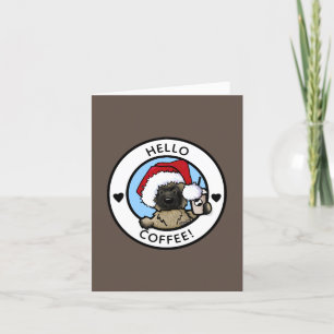 Carte de Noël de l'amoureux du café Cairn Terrier