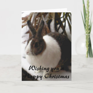 carte de noël de lapin