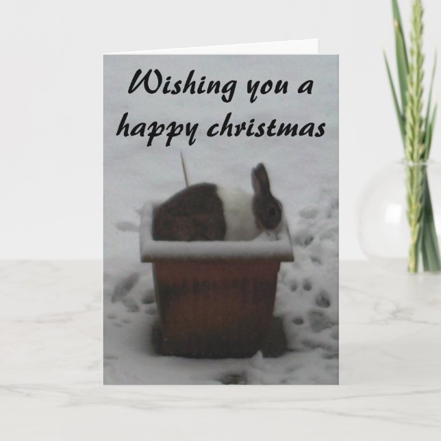 carte de noël de lapin (Devant)
