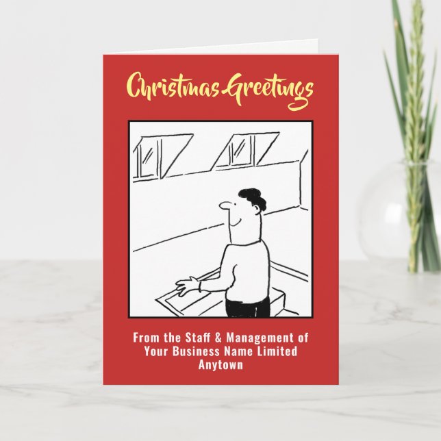Carte de Noël de l'entreprise d'installation de co (Devant)