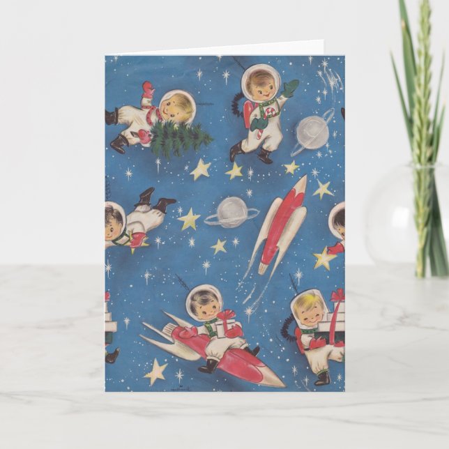 Carte de Noël de l'ère spatiale (Devant)