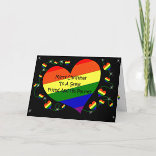 Carte de Noël de LGBT pour l'ami et son associé
