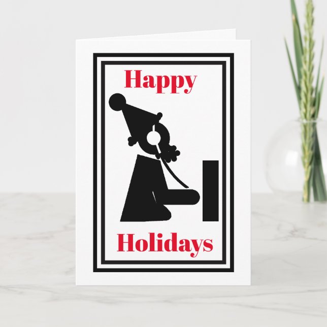 Carte de Noël de l'icône de l'opérateur Ham Radio  (Devant)