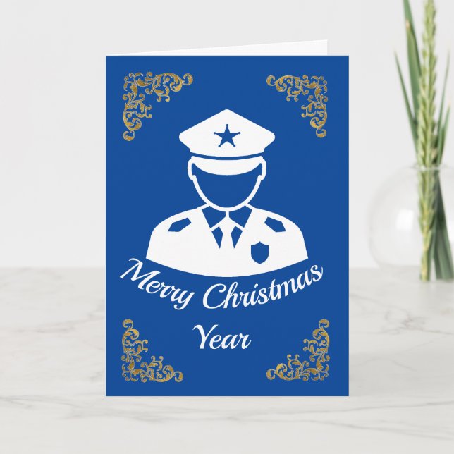 Carte de Noël de l'officier de police (Devant)