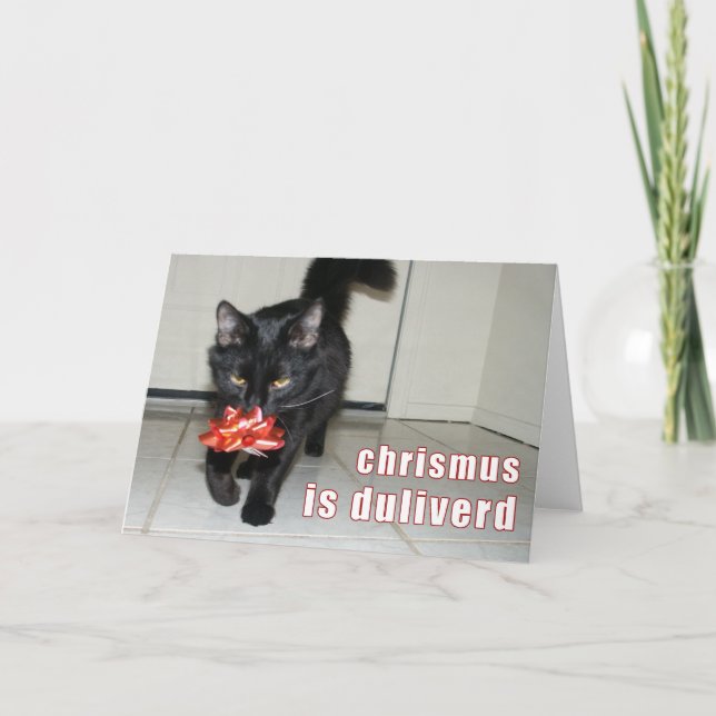 carte de Noël de lolcat (Devant)