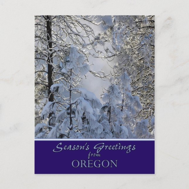 Carte de Noël de l'Oregon /cartes postales spécifi (Devant)