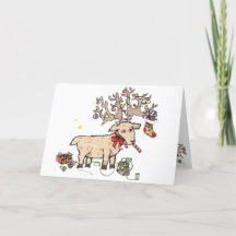 Carte de Noël de l'orignal