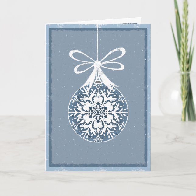 Carte de Noël de l'ornement de flocon de neige (Devant)