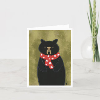 Carte de Noël de l'ours noir