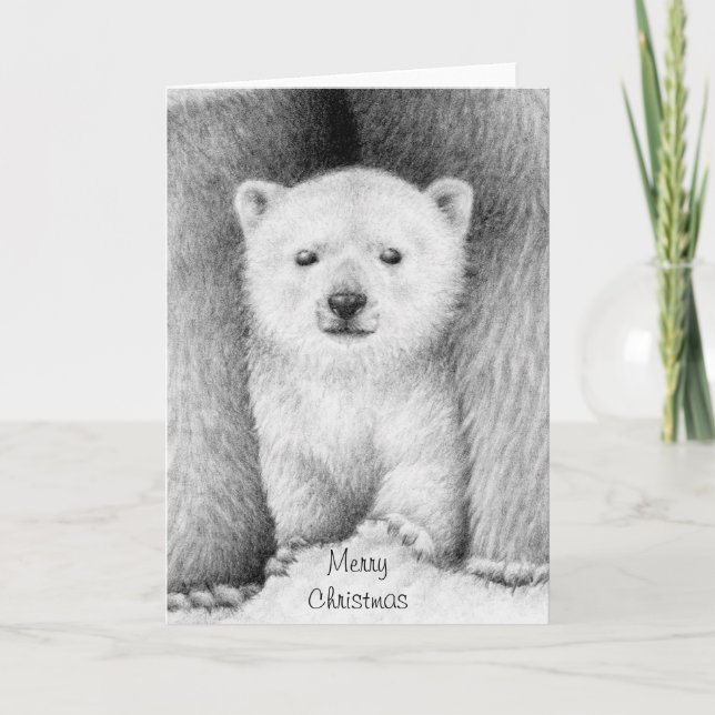 Carte de Noël de l'ours polaire (Devant)