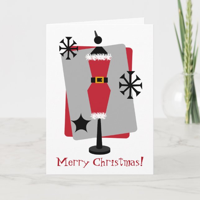 Carte de Noël de mannequin de forme de robe de (Devant)