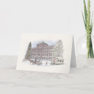 Carte de Noël de marche