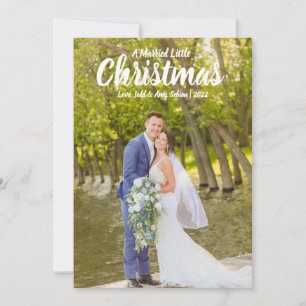Carte de Noël de mariage de petit Noël