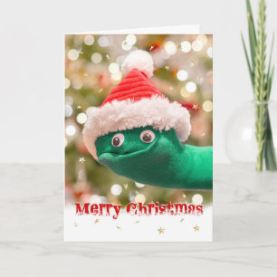 Carte de Noël de marionnette amusante
