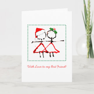 Carte de Noël de meilleur ami