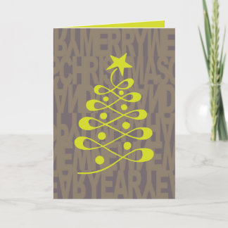 Carte de Noël de message caché Brown