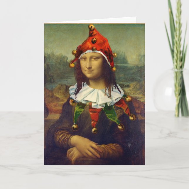 Carte de Noël de Mona Lisa Elf (Devant)