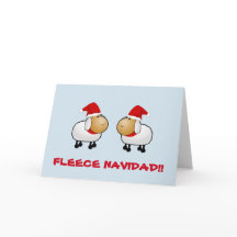 Carte de Noël de mouton drôle personnalisable
