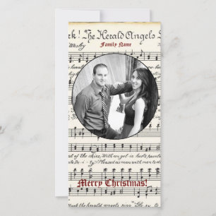Carte de Noël de musique vintage