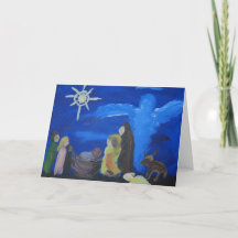 Carte de Noël de nativité