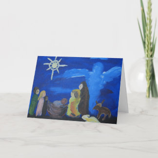 Carte de Noël de nativité
