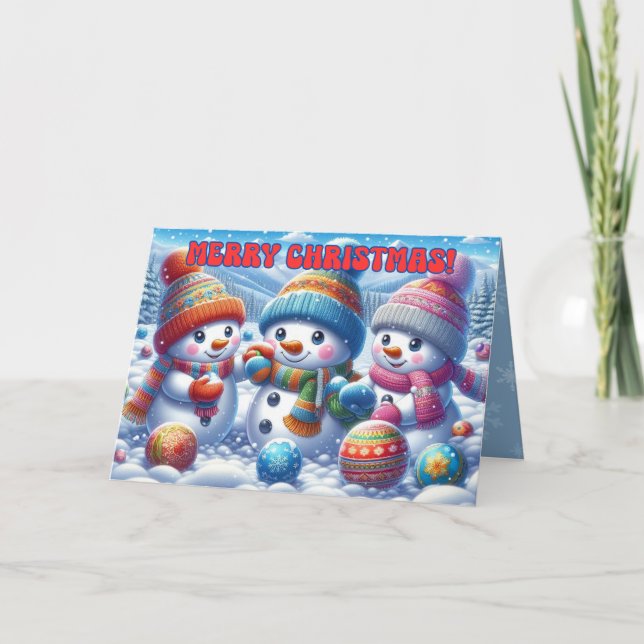 Carte de Noël de neige (Devant)