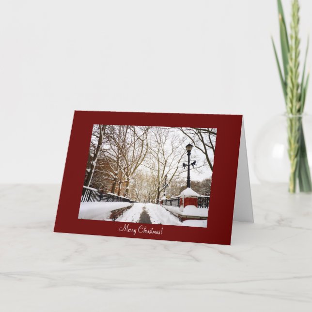 Carte de Noël de New York City - scène de ville de (Devant)