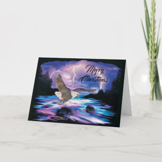 Carte de Noël de Noël Aigle royal (Devant)