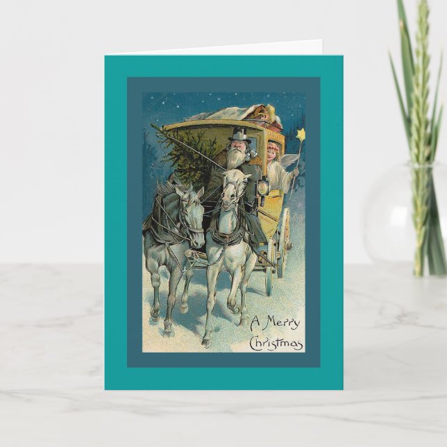 Carte de Noël "de Noël de diligence" (Devant)