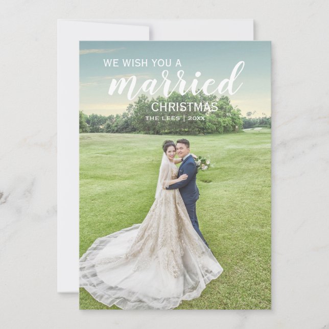 Carte de Noël de Noël de mariage (Devant)