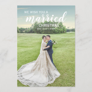 Carte de Noël de Noël de mariage