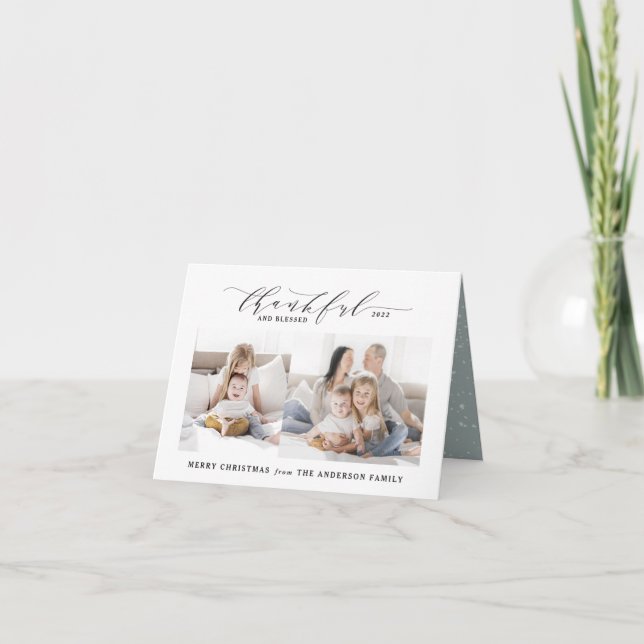 Carte de Noël de Noël de Noël de grâce et béni (Devant)