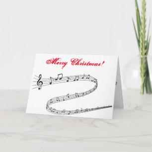 Carte de Noël de notes musicales
