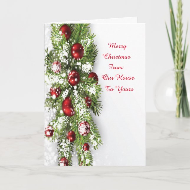 Carte de Noël De Notre Maison À La Vôtre (Devant)