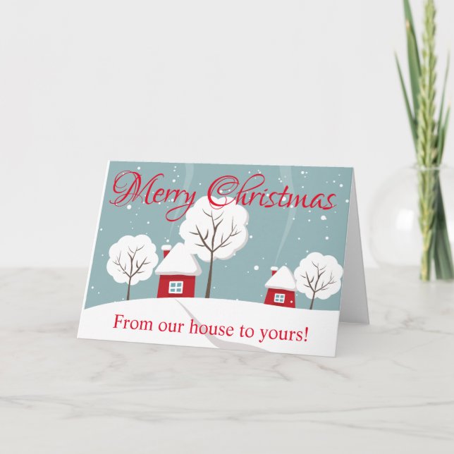 Carte de Noël de notre maison à la vôtre (Devant)