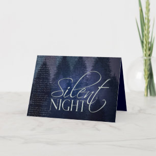 Carte de Noël de nuit silencieuse