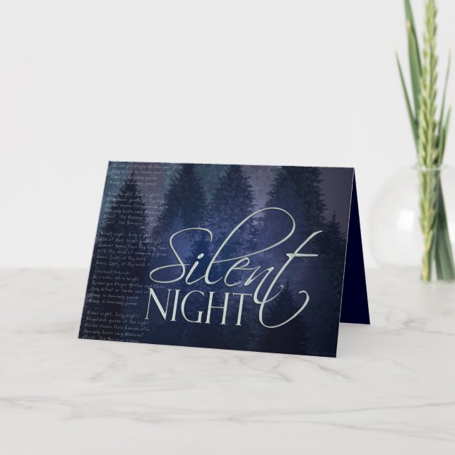 Carte de Noël de nuit silencieuse (Devant)