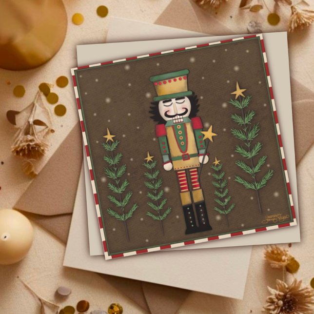 Carte de Noël de Nutcracker endormi pour les fêtes (Créateur téléchargé)