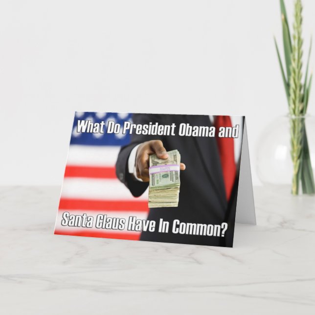 Carte de Noël de "Obama Claus" Obama (Devant)
