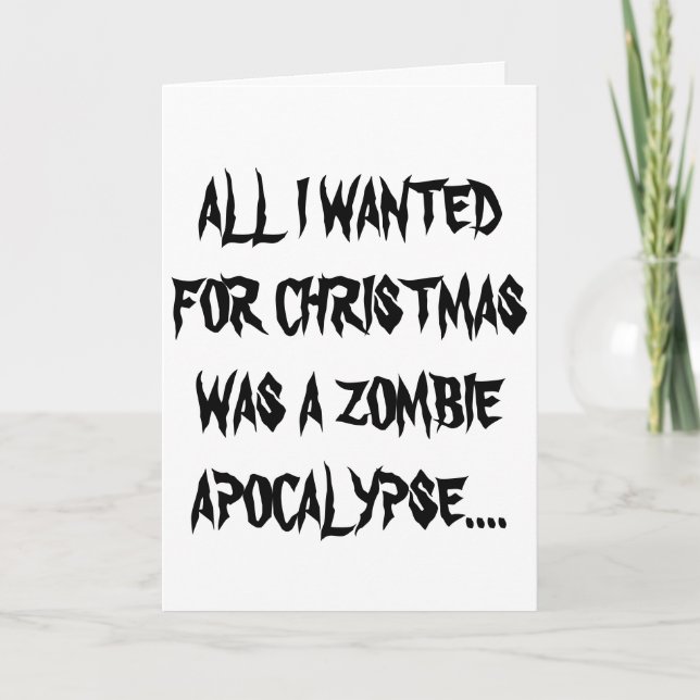 Carte de Noël de Père Noël de zombi (Devant)