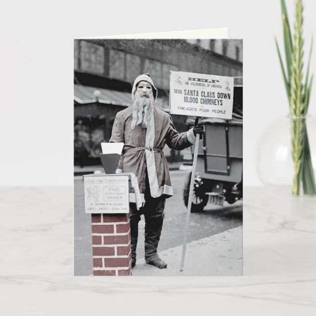 Carte de Noël de père Noël flippant (Devant)