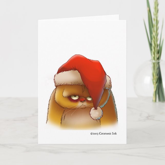 Carte de Noël de Père Noël Kitty (Devant)